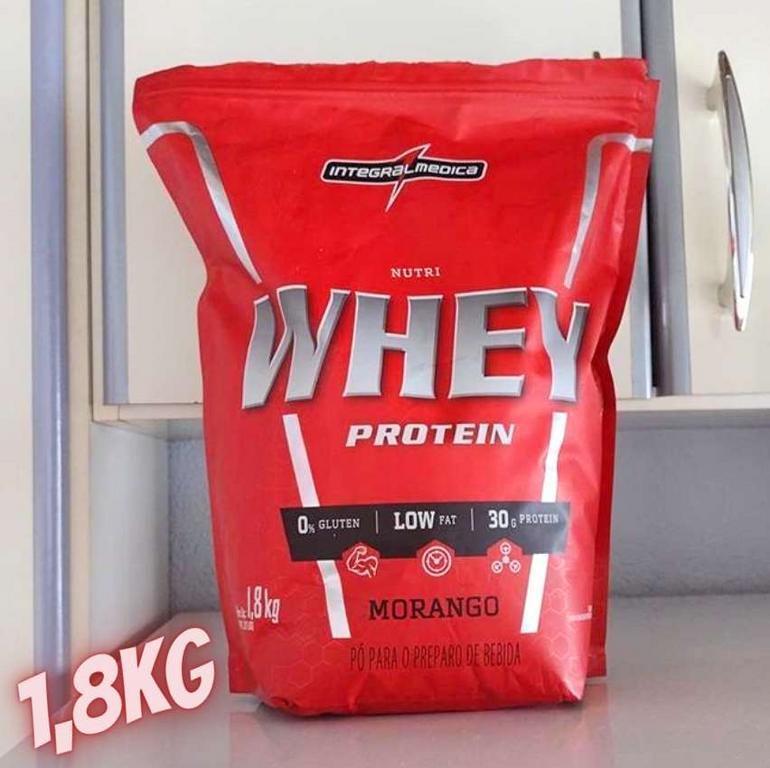 Nutri Whey Protein 1,8kg Integralmedica – Morango na Amazon