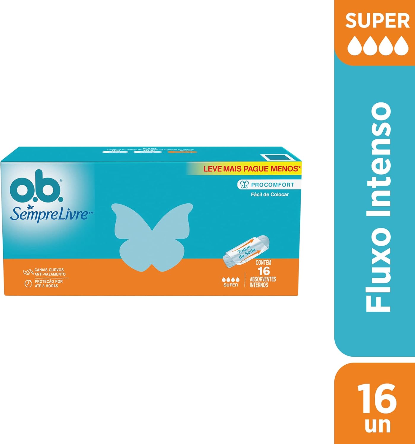 O.B. SEMPRE LIVRE SUPER 16un na Amazon