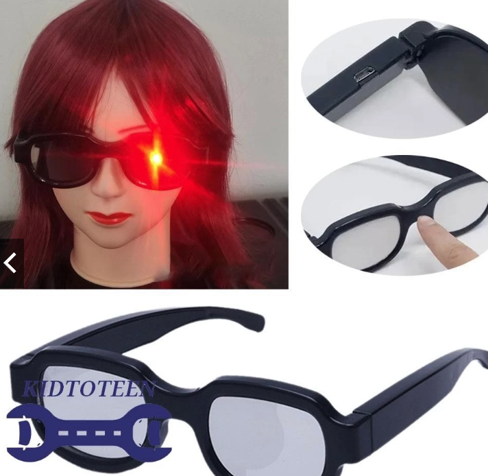 Óculos Anime LED Luminoso Efeito Olho Vermelho Engraçados Cosplay Eyewear Party Presentes Crianças U2D2 na Shopee