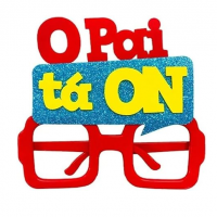 Óculos De Carnaval O Pai Tá On, Vermelho E Azul Com Glitter, Acessório De Festa Temático na Amazon