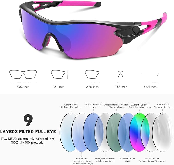 Óculos de sol esportivos polarizados para homens e mulheres, beisebol, ciclismo, corrida, condução, pesca, golfe, motocicleta, TAC UV400 na Amazon