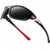 Óculos De Sol Lente Polarizada Masculino Preto E Vermelho UV400 Prática De Esporte C5 na Amazon