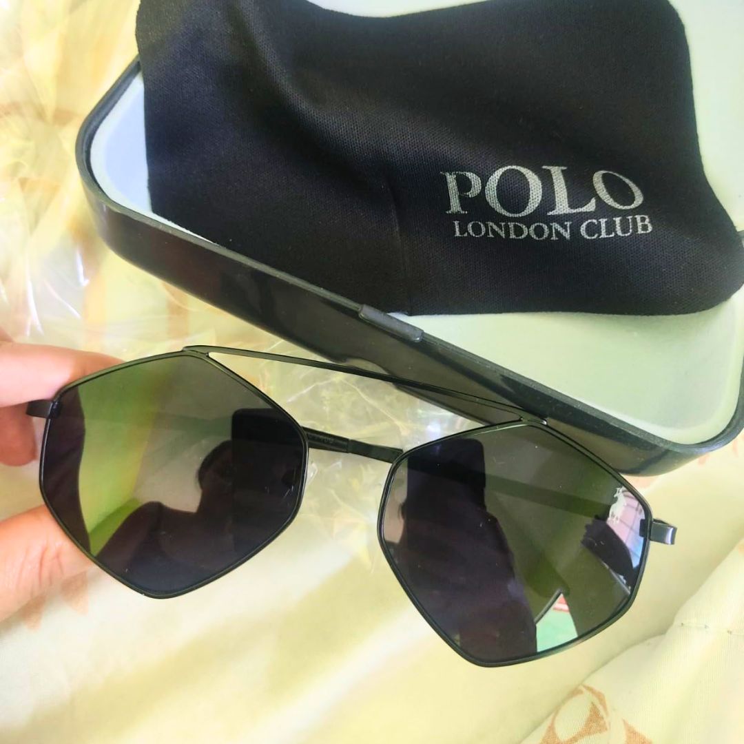 Óculos de Sol Polo London Club design Aviador Hexagonal Blogueira com Proteção UVA/UVB na Amazon