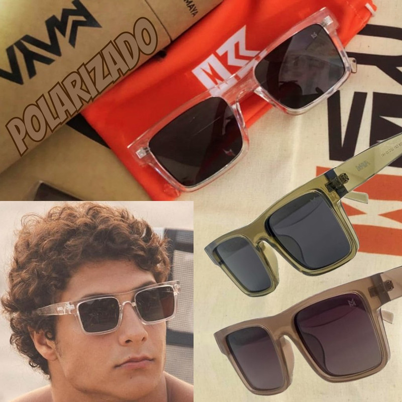 Óculos de Sol Quadrado Unissex Maya Tijuca Polarizado + Case na Amazon