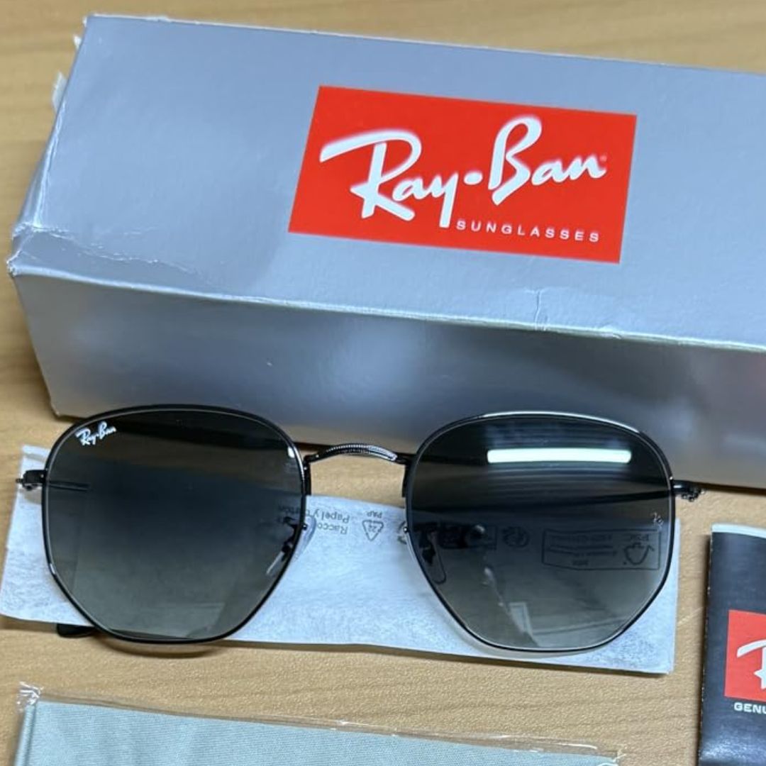 Óculos de Sol Ray-Ban Hexagonal 0RB3548 001/BH Tam 54 na Amazon
