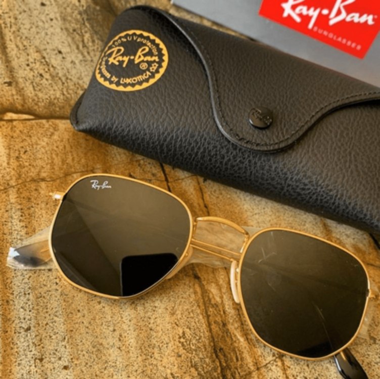 Óculos de Sol Ray-Ban Hexagonal 0RB3548NL 001 Tam 54 na Amazon