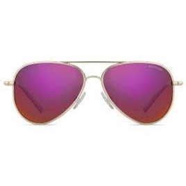 Óculos de Sol Unissex Polaroid PLD Ouro Lente Tam 52 Polarizado 8015/N J5G 52AI na Okulos