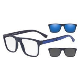 Óculos Emporio Armani Azul Lente Transparente Tam 54 (Clip On) EA4115 57591W na Okulos