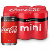 Oferta Verificada Pack De Coca-Cola Sem Açucar Lata 220mL 6 Unidades na Amazon
