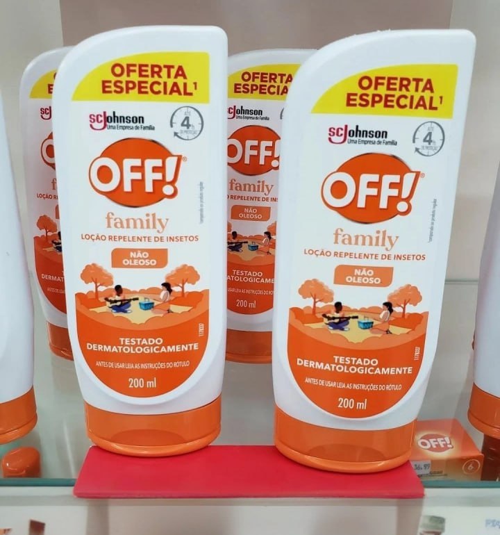 OFF! Family, Repelente de Mosquitos e Insetos, Nova Emalagem, Proteção por até 4h, Não Oleoso, Testado dermatologicamente, 200ml na Amazon