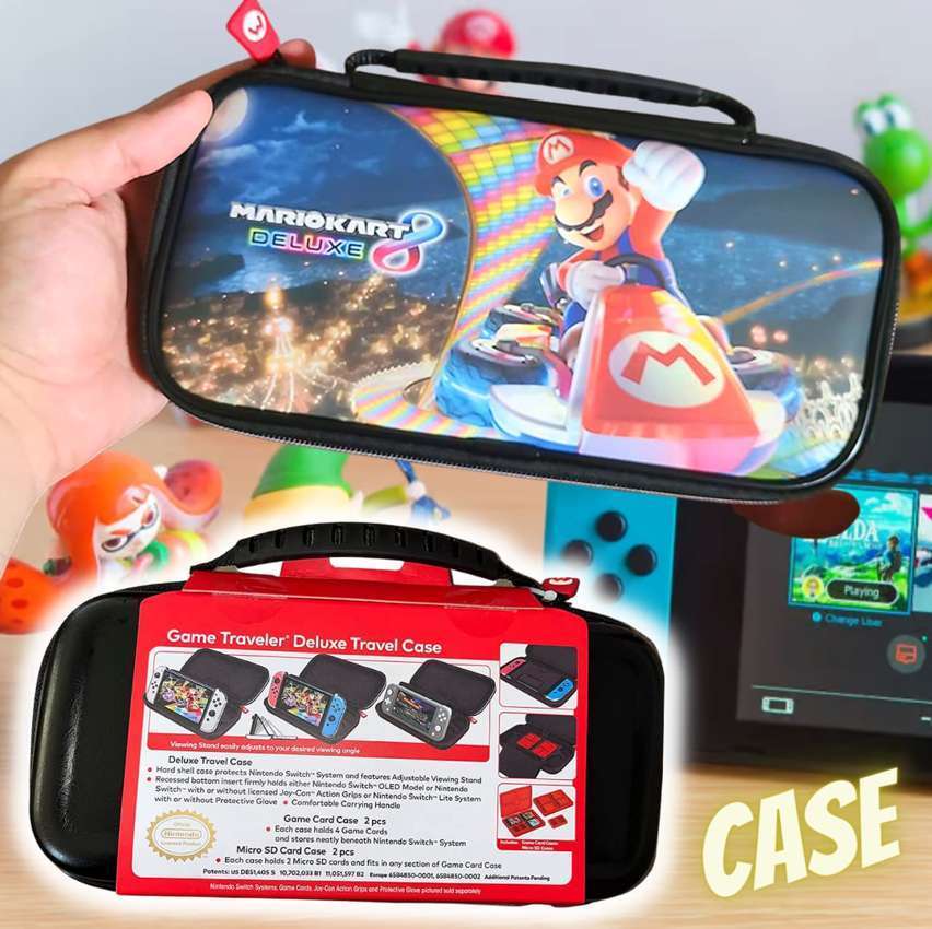 Officially Licensed Nintendo Switch Mario Kart 8 Deluxe Carrying Case – Protective Deluxe Travel Case with Adjustable Viewing Stand – Game Case Included na Amazon