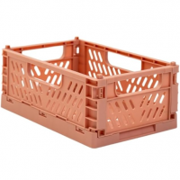 Oikos - Caixa Organizadora 800ml Dobrável De Plástico Multiuso Terracota na Amazon