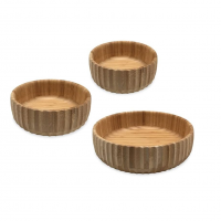Oikos - Kit 3 Bowls Canelados De Bambu na Amazon