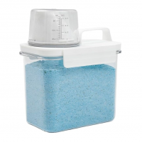 Oikos - Porta Sabão Em Pó 1,1L Transparente Com Copo Dosador E Trava na Amazon