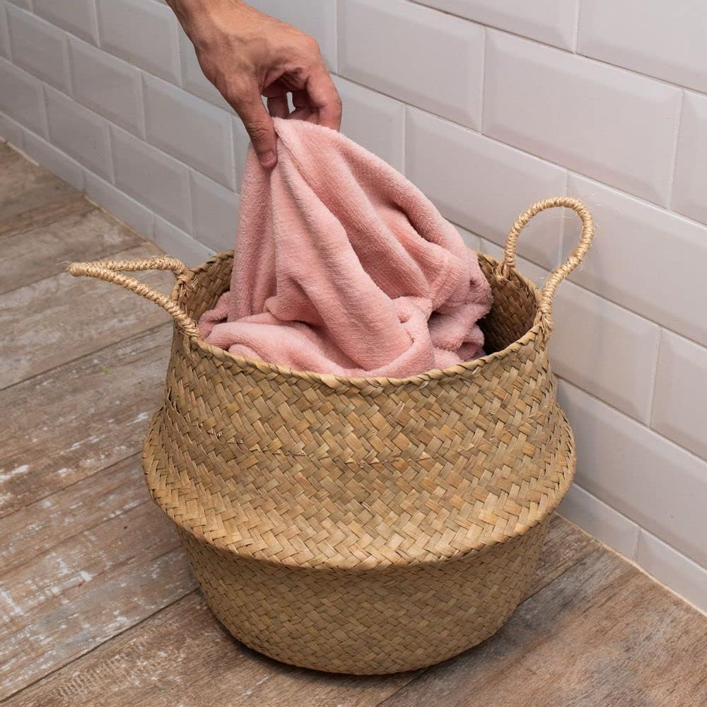 Oikos – Cesto Organizador de Corda 32cm Seagrass Natural com Alças na Amazon