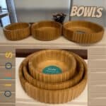 Oikos – Kit 3 Bowls Canelados de Bambu na Amazon