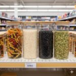 Oikos – Kit 4 Potes de Vidro 1,65L com Tampa Bambu Herméticos Redondos na Amazon