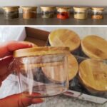 Oikos – Kit 6 Potes de Vidro 110ml com Tampa de Bambu Hermético Redondo para Tempero na Amazon