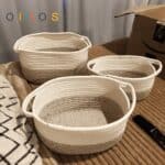 Oikos – Kit Cestos Duo Cordas com Alças 3 Peças na Amazon