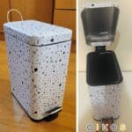 Oikos – Lixeira Retangular 5L de Metal com Pedal Granilite na Amazon