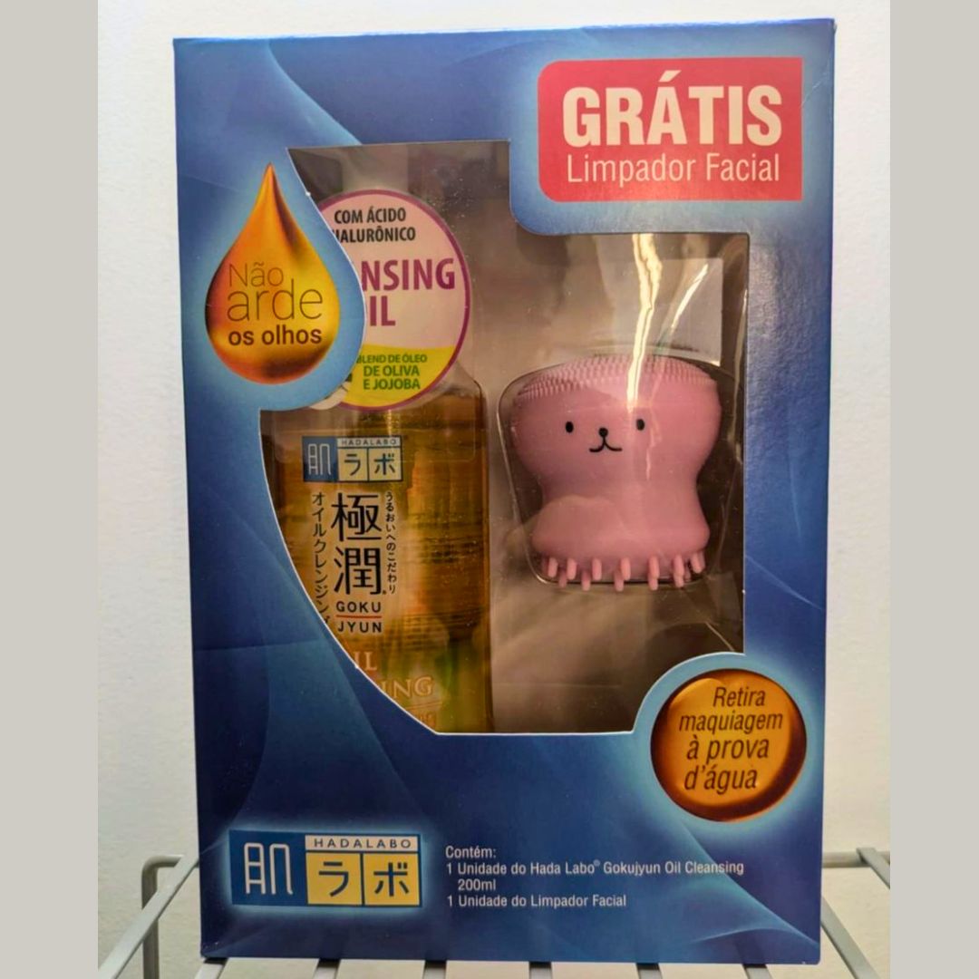 Oléo de Limpeza demaquilante Hada Labo® Cleansing Oil + Esponja de massagem facial na Amazon