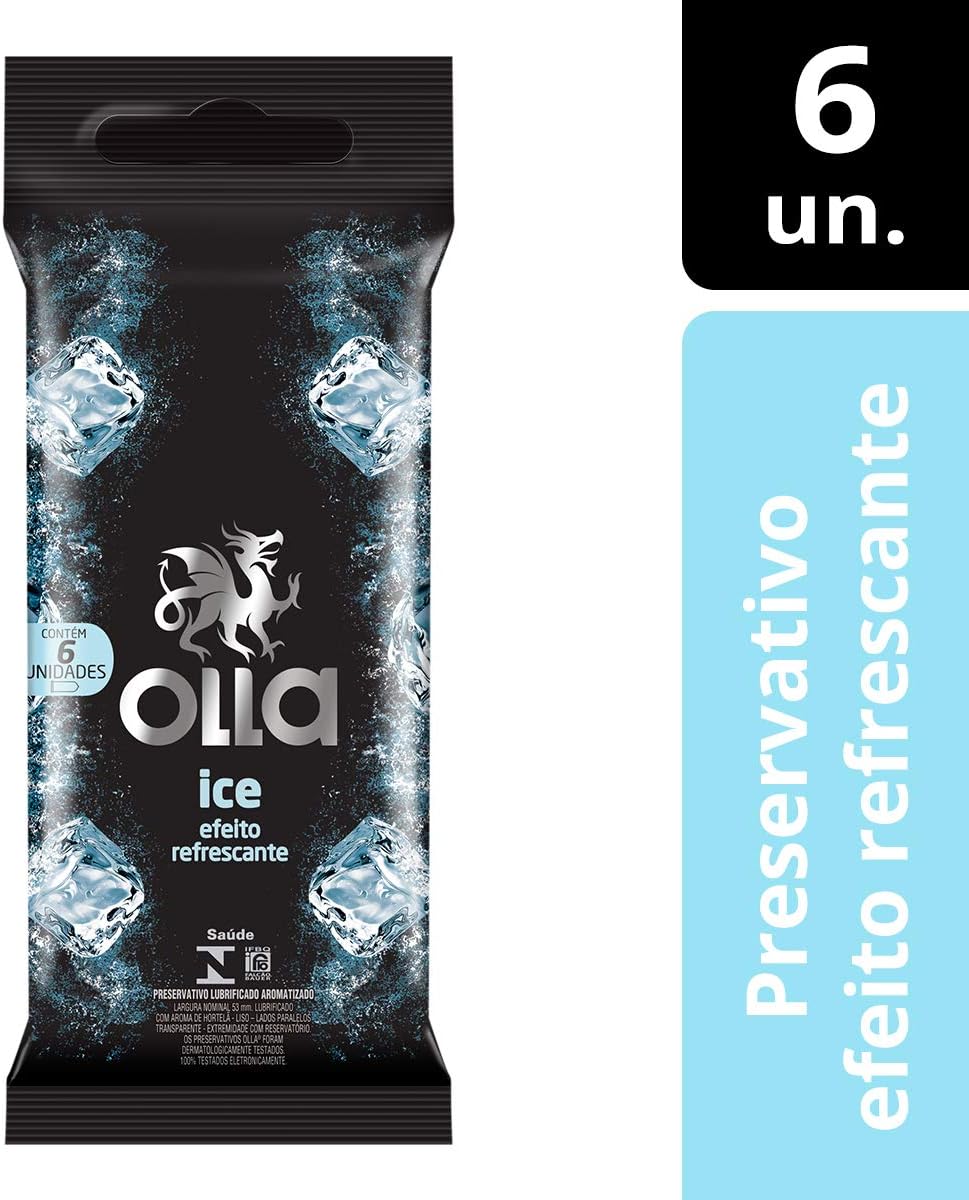 Olla Preservativo Camisinha Ice – 6 Unidades 6Un Pacote De 6 na Amazon