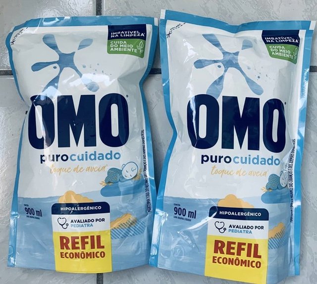 OMO Sabão Líquido Puro Cuidado Refil 900Ml na Amazon