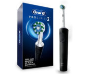 Oral-B PRO Series 2, Escova de Dentes Elétrica, Cabeça Redonda, Advanced Clean, Preta na Amazon