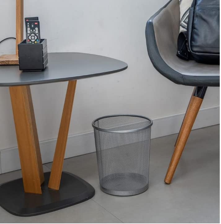 Ordene – Lixeira de Metal Redonda de 8,5 Litros, Cor Prata, Linha Office na Amazon