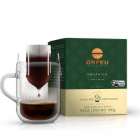 Orfeu Café Orgânico Drip Coffee, 100% Arabica, Torra Média, 10 Sachet, 100g na Amazon