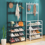 Organizador de Roupa Cabideiro Sapateira 12 pares de Sapatos Multiuso com Gancho Bonê Chapeu (PRETO) na Amazon