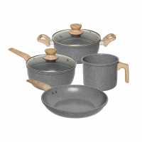 Oster Jogo De Panelas E Leiteira Marble Edition Dark Grey – 4 Peças Com Revestimento Cerâmico Antiaderente na Amazon