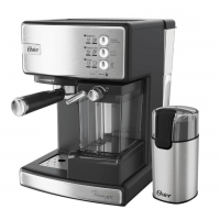 Oster Kit Cafeteira Nova PrimaLatte Inox E Moedor De Café Elétrico Inox Oster - 220V na Amazon