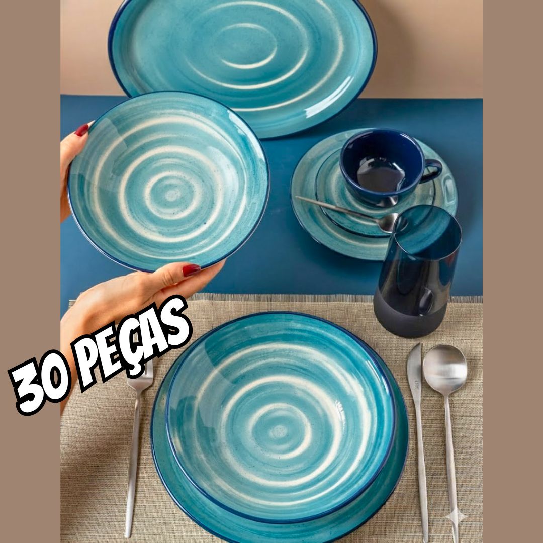 Oxford Aparelho De Jantar 30 Peças Unni Oceanica na Amazon