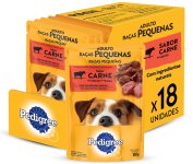 Pack 18un Ração Úmida Pedigree Carne ao Molho Cães Adultos de Raças Pequenas – 18 unidades na Amazon