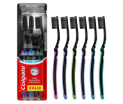 Pack 6 un Escova de Dente Colgate Slim Soft Black Com Infusão de Carvão na Amazon