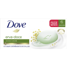 Pack 6 Unidades Sabonete em Barra Dove Erva-Doce e Camomila 90g na Casas Bahia