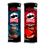 Pack Batata Pringles Stranger Things Bacon 100g E Steak 100g na Amazon