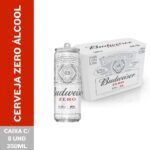 Pack Cerveja Budweiser Zero Álcool, 350ml, Lata - 8 unidades na Amazon