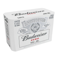 Pack Cerveja Budweiser Zero Álcool, 350ml, Lata - 8 Unidades na Amazon