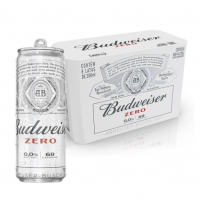 Pack Cerveja Budweiser Zero Álcool, 350ml, Lata - 8 Unidades na Amazon