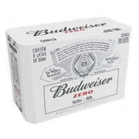 Pack Cerveja Budweiser Zero Álcool, 350ml, Lata - 8 Unidades na Amazon