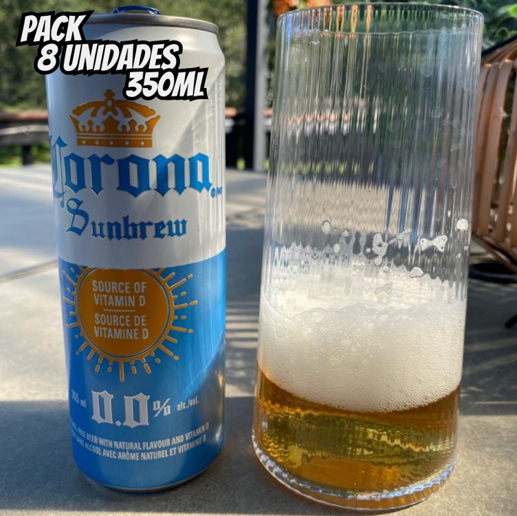 Pack Cerveja Corona Cero Sunbrew Sem Álcool, Lata, 350ml, Caixa 8 unidades na Amazon