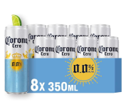 Pack Cerveja Corona Cero Sunbrew Sem Álcool, Lata, 350ml, Caixa 8 unidades na Amazon