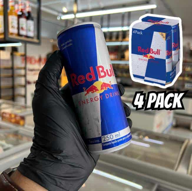 Pack de 4 Latas Red Bull Energético, Energy Drink, 250ml na Amazon