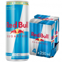 Pack De 4 Latas Red Bull Energético, Sem Açúcar, 250ml na Amazon