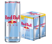 Pack de 4 Latas Red Bull Energético, Zero, Sem Açúcar, 250ml na Amazon