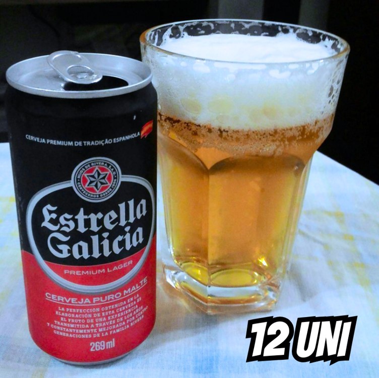 Pack de Cerveja Estrella Galicia Lager LT 350ml 12 Unidades na Amazon