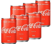 Pack de Coca-Cola lata 220ml 6 unidades na Amazon