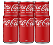 Pack de Coca-Cola lata 220ml 6 unidades na Amazon